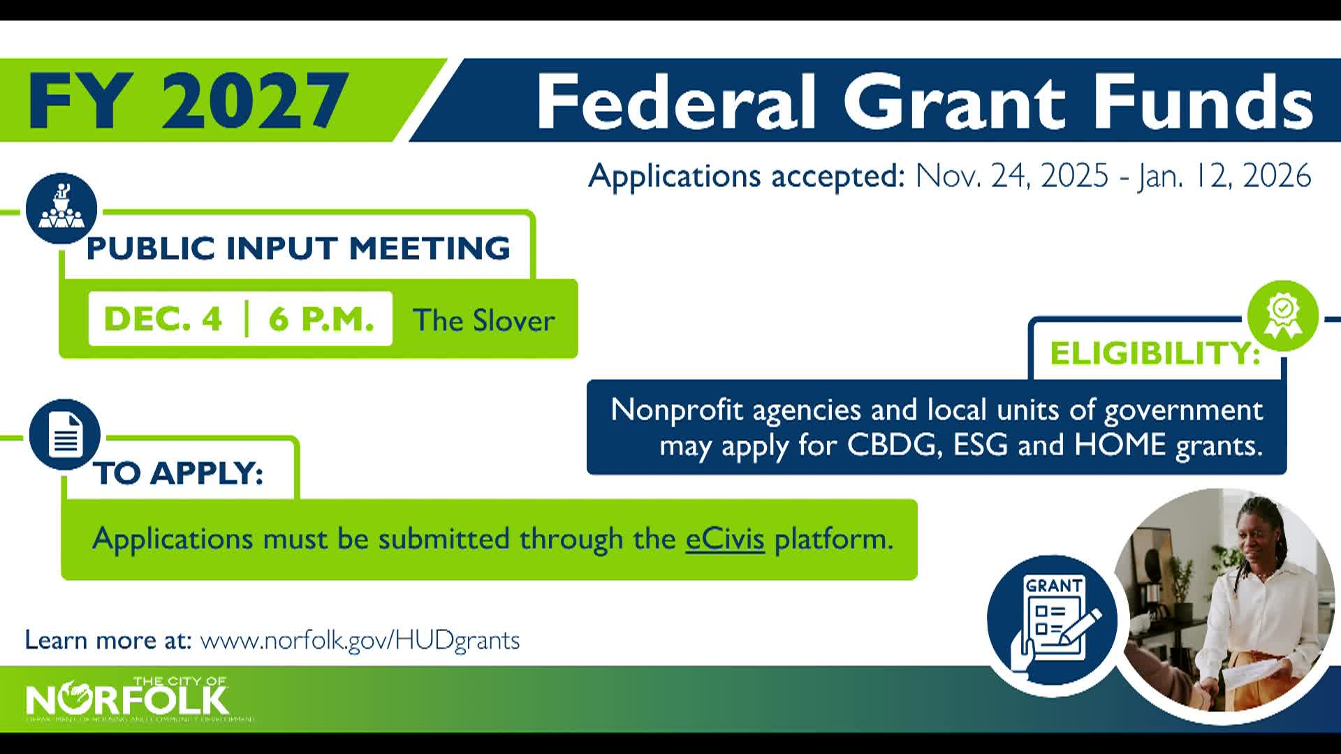 Thumbnail image for FY27 Federal Grant Funds